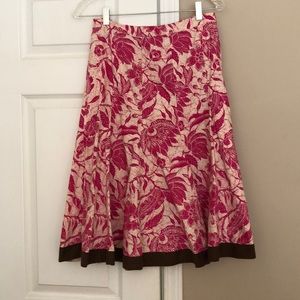 Pink, cream and brown skirt